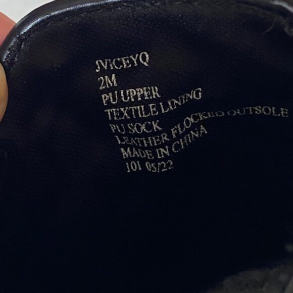 Steve Madden Sneaker Kids Size 2 Black with Zippers - Picture 7 of 10